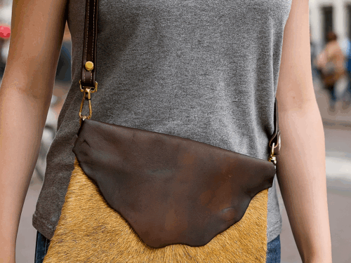 Crossbody Ladies Hair on Hide Clutch CL-108