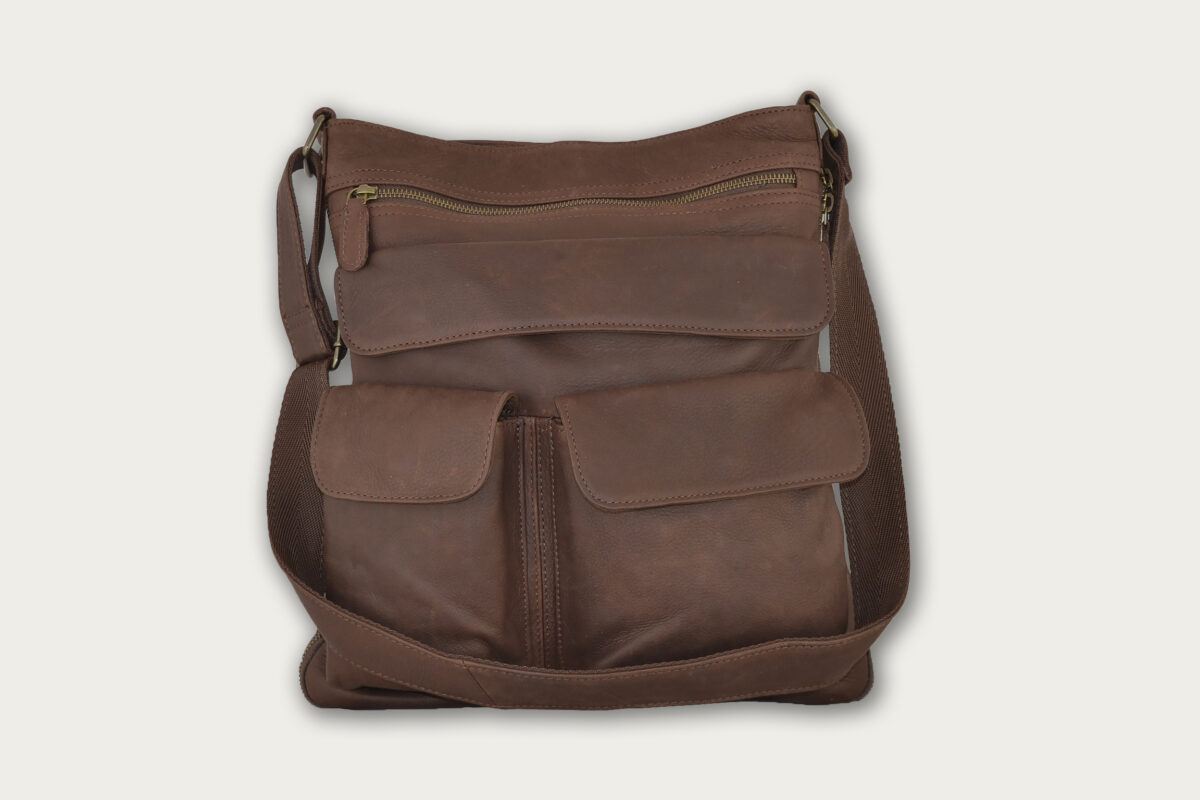 Crossbody Expandable Leather Hobo Purse HO-401 - Image 3
