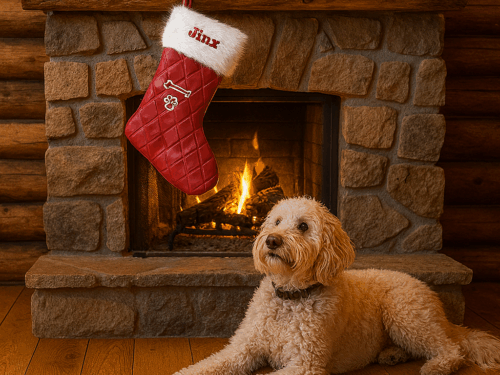 Leather Christmas Stocking for Dog CS-Dog Free Shipping