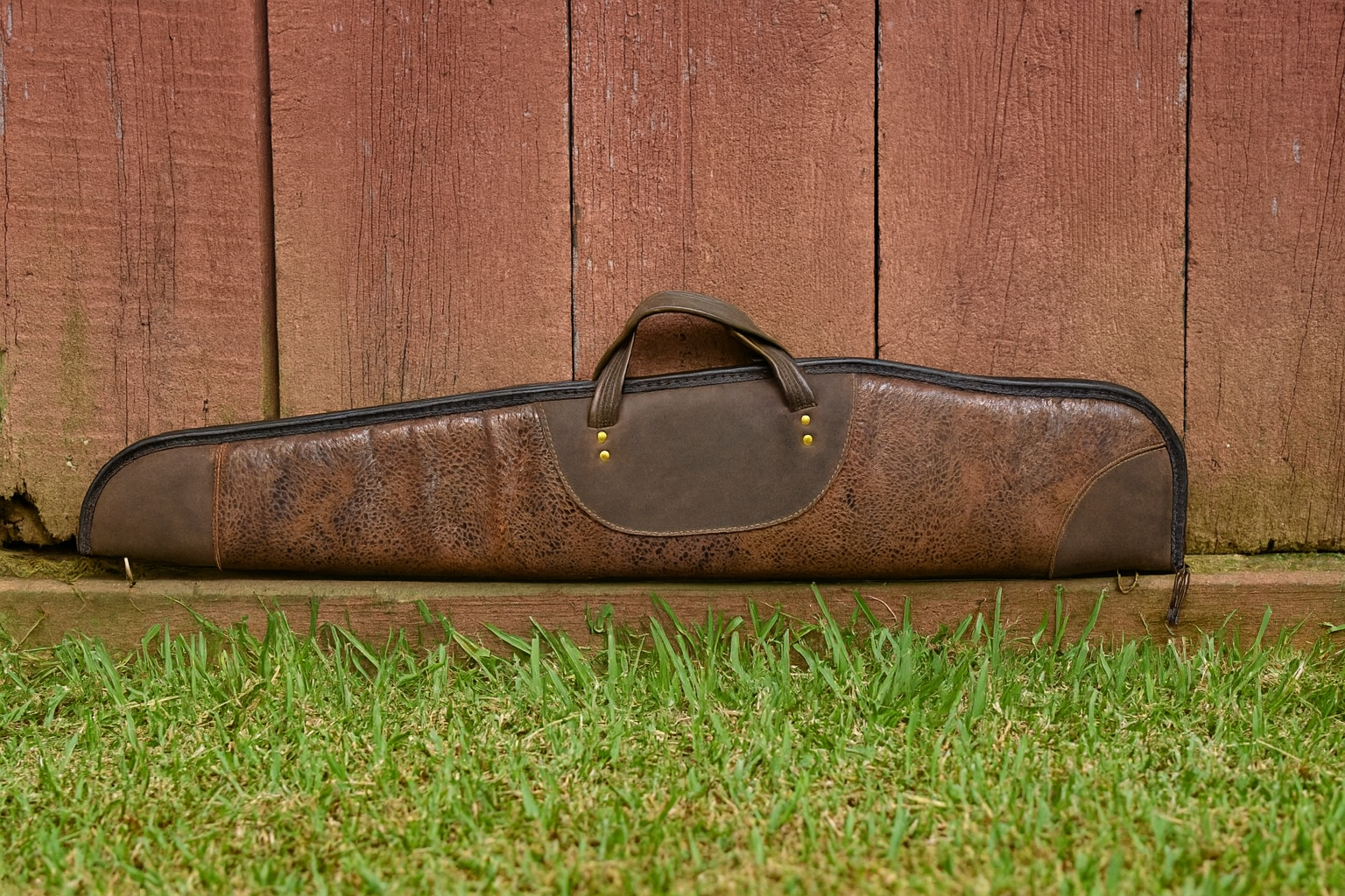 Low Scoped Leather Rifle Case Embossed ESR-149