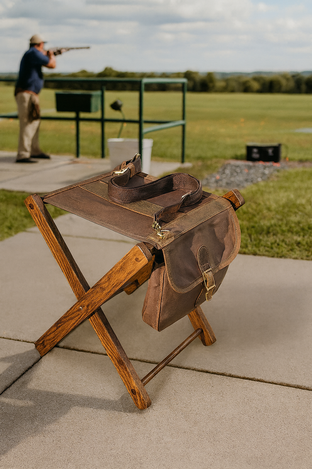 Folding Stool with one side pocket
