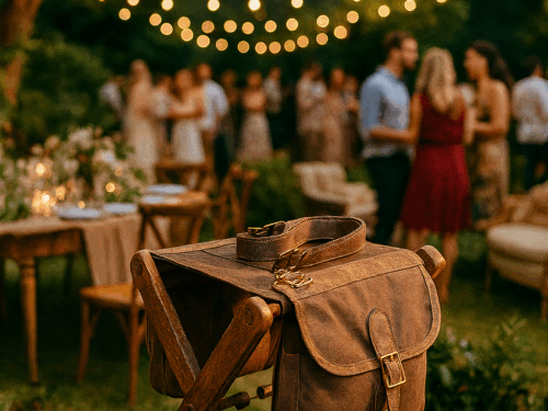 Folding Stool with two side pockets
