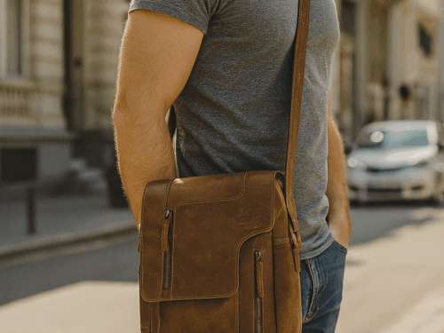 Leather Messenger Bag