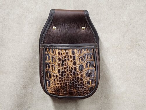 Double Shell Bag with Embossed Alligator Front DSB-2035
