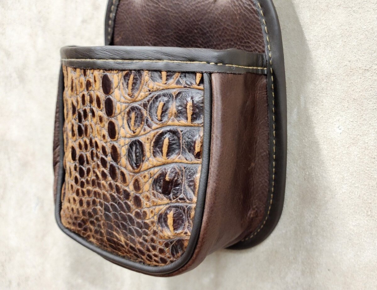 Double Shell Bag with Embossed Alligator Front DSB-2035 - Image 4