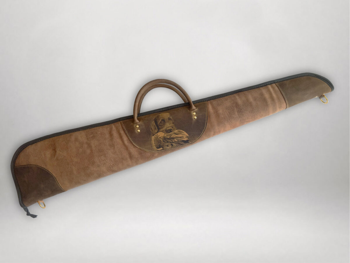 Leather Shotgun Case with Custom Art Work PLS-139 - Image 3