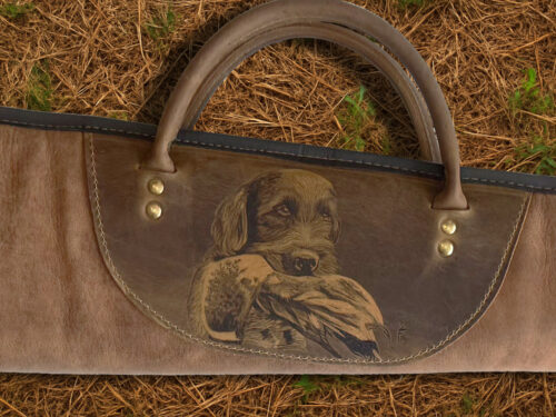 Leather Shotgun Case with Custom Art Work PLS-139