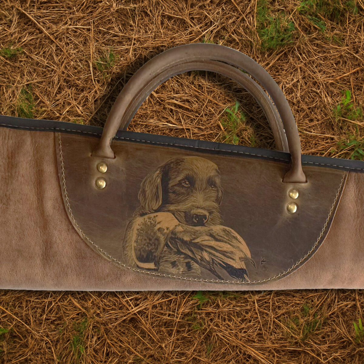 Leather Shotgun Case with Custom Art Work PLS-139 - Image 2
