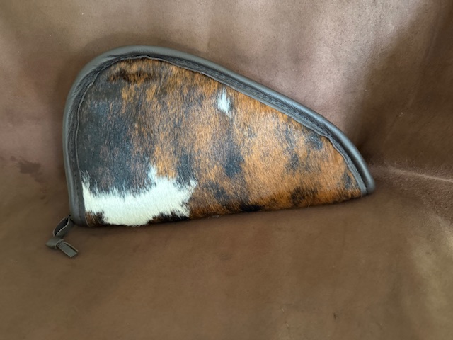 Large Hair on Hide Leather Pistol Case LP-2373 - Image 3