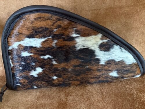 Large Hair on Hide Leather Pistol Case LP-2374