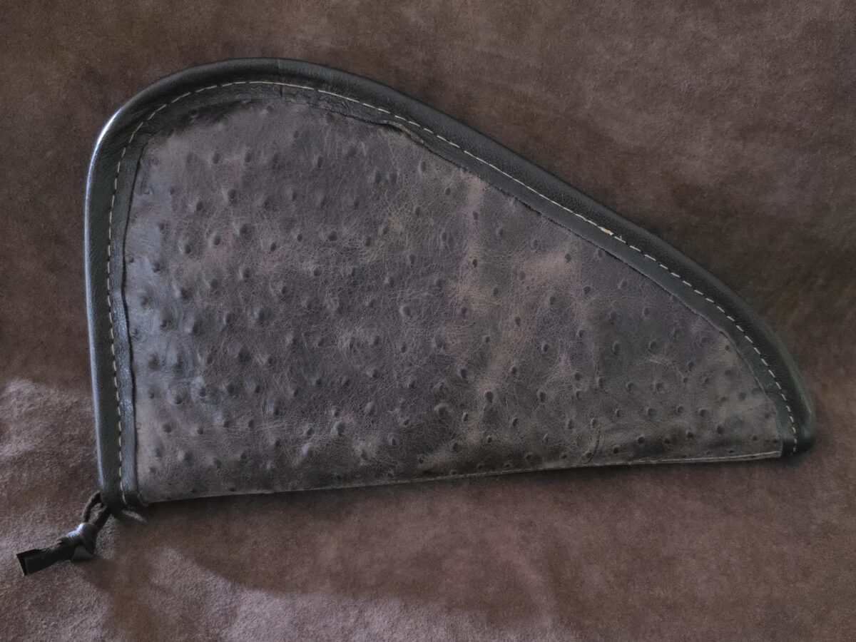 Large Cowhide Embossed Leather Pistol Case – LP-2346 - Image 2