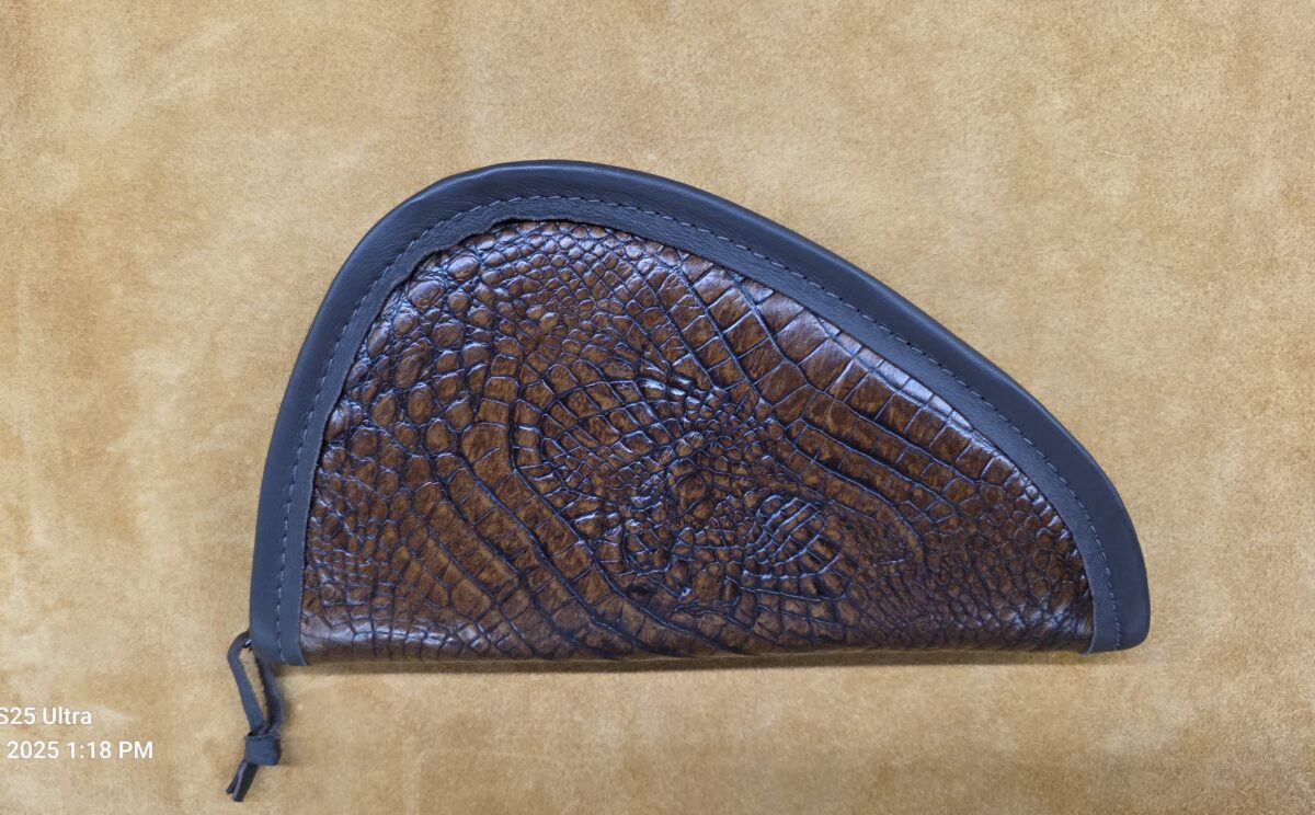Embossed Alligator Leather Medium Pistol Case MP-2234 - Image 2