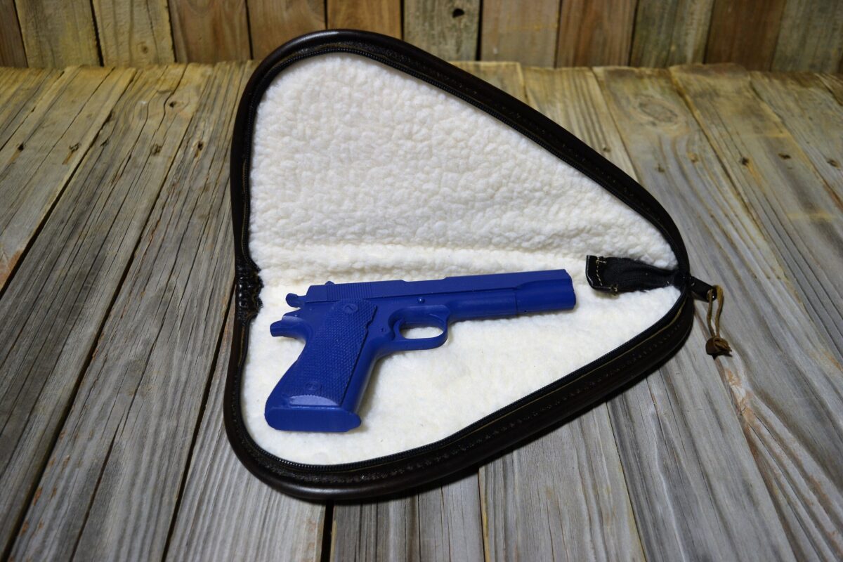 Embossed Alligator Leather Medium Pistol Case MP-2234 - Image 3
