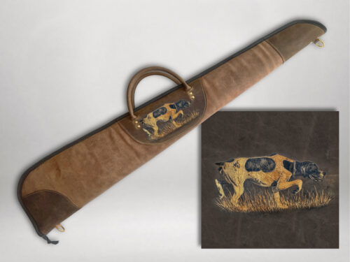 Custom Hand‑Burned Leather Shotgun Case with Personalized Artwork PLS-139