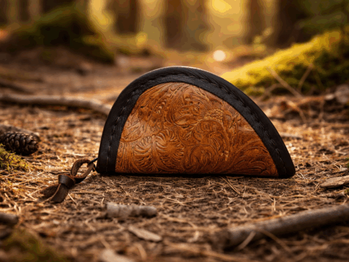 Extra Small Embossed Leather Pistol Case ESP-162