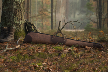 Elephant Print Cowhide Leather Shotgun Case ES-932-52" - Image 3