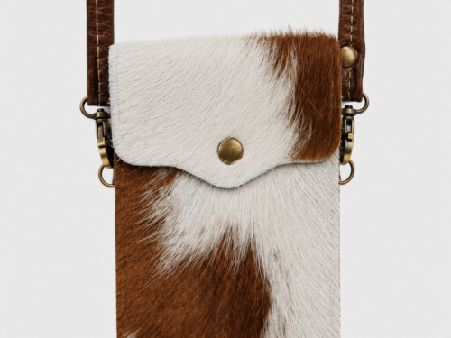 Texas Longhorn Hair-on-Hide Cell Phone Crossbody