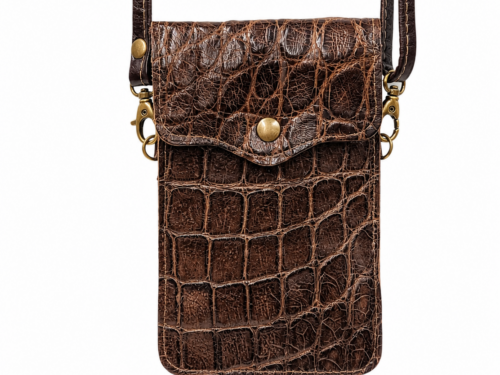 Genuine Alligator Cell Phone Crossbody Purse – Handcrafted Luxury Leather Phone Bag