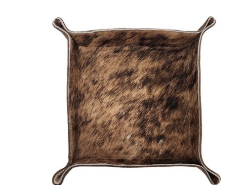 Hair-on-Hide Leather Valet Tray Catchall LV-162