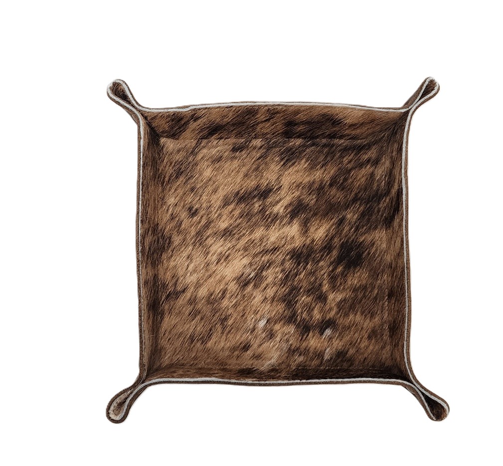 Hair-on-Hide Leather Valet Tray Catchall LV-162