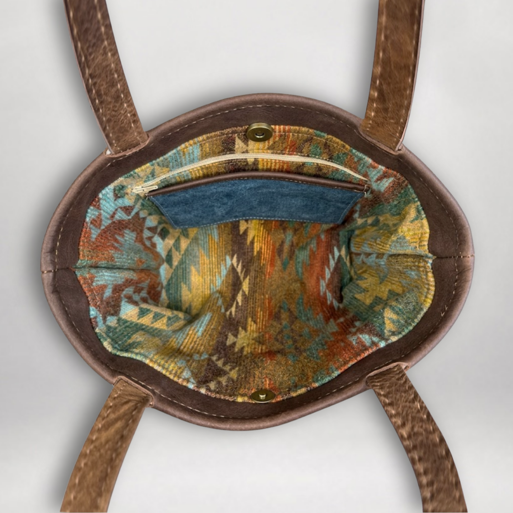 Acid Etched Hair-on-Hide Leather Tote | Genuine Cowhide | Handmade in USA | ST-AE-237 - Image 8