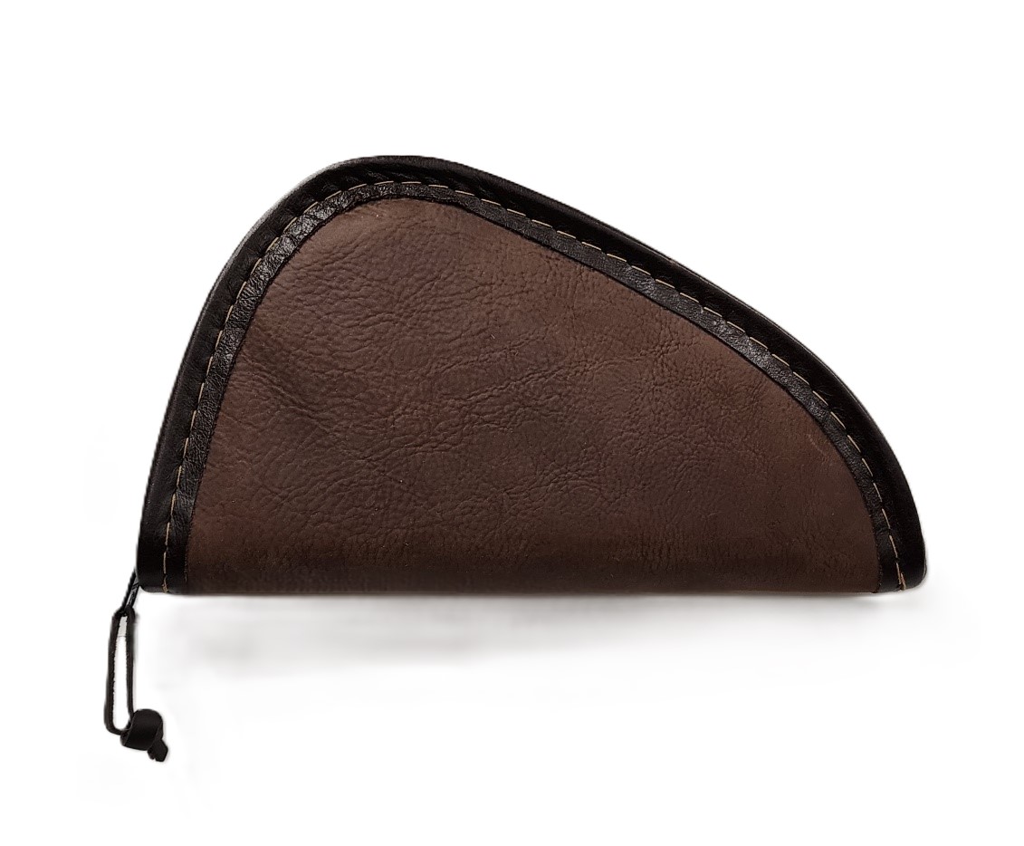 Medium Pistol Case – Solid Brown Leather - Image 2