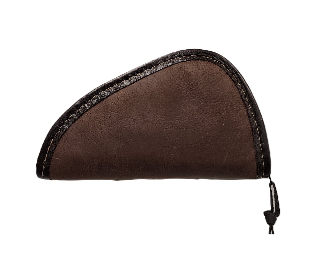 Medium Pistol Case – Solid Brown Leather