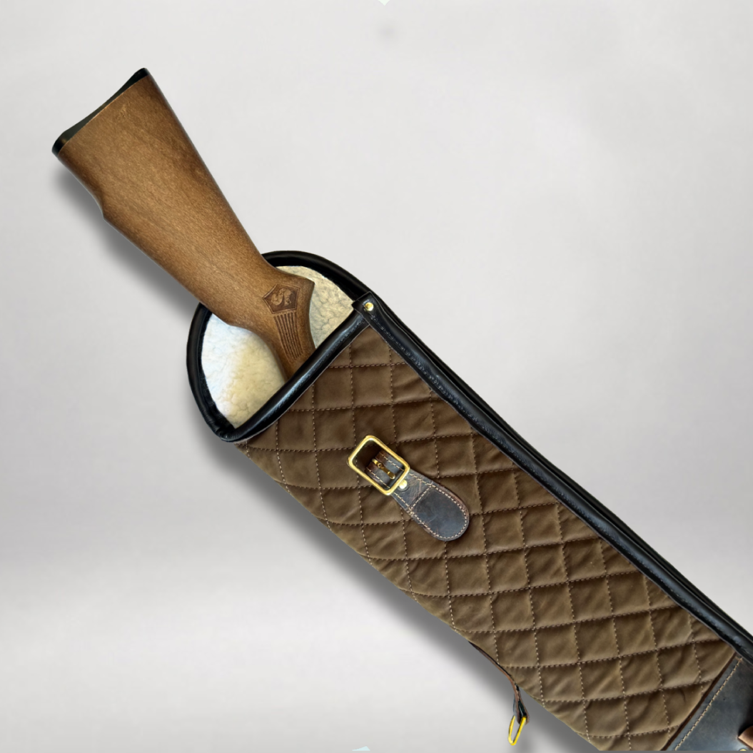 Quilted Leather Shotgun Slip – Side Zipper | Fits Shotguns up to 49"- 50" - Image 3