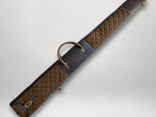 Quilted Leather Shotgun Slip – Side Zipper | Fits Shotguns up to 49"- 50"