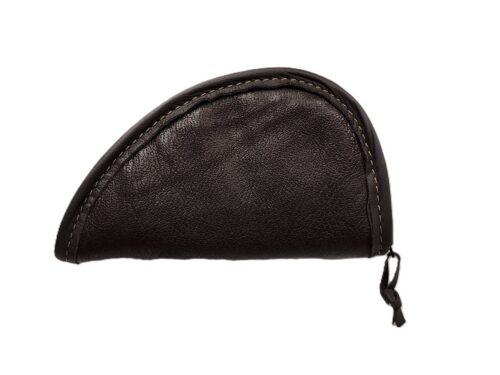 Small Pistol Case – Solid Dark Brown Leather