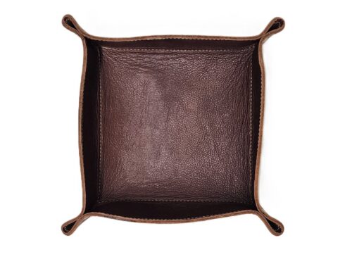 Solid Leather Valet Tray