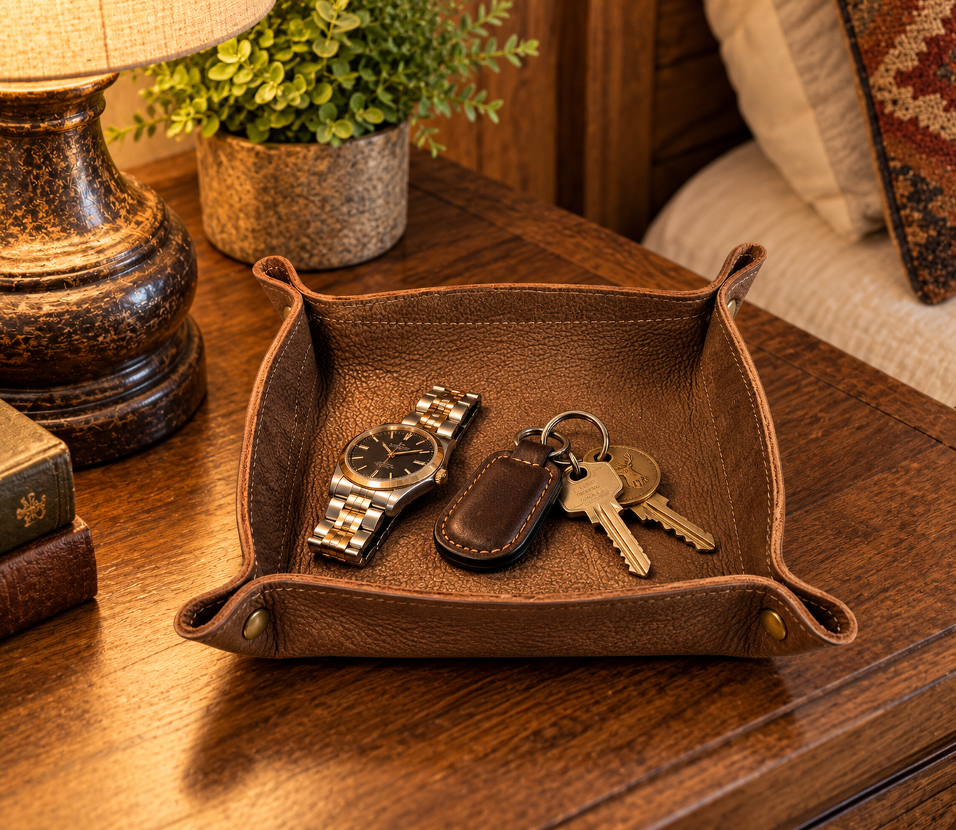 Solid Leather Valet Tray - Image 4